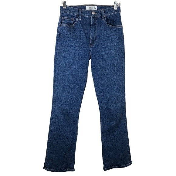 Reformation Jessie Jeans High Rise Crop Boot Cut Orlando Wash 26